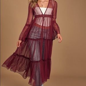 New Long Sleeve Sheer Kimono